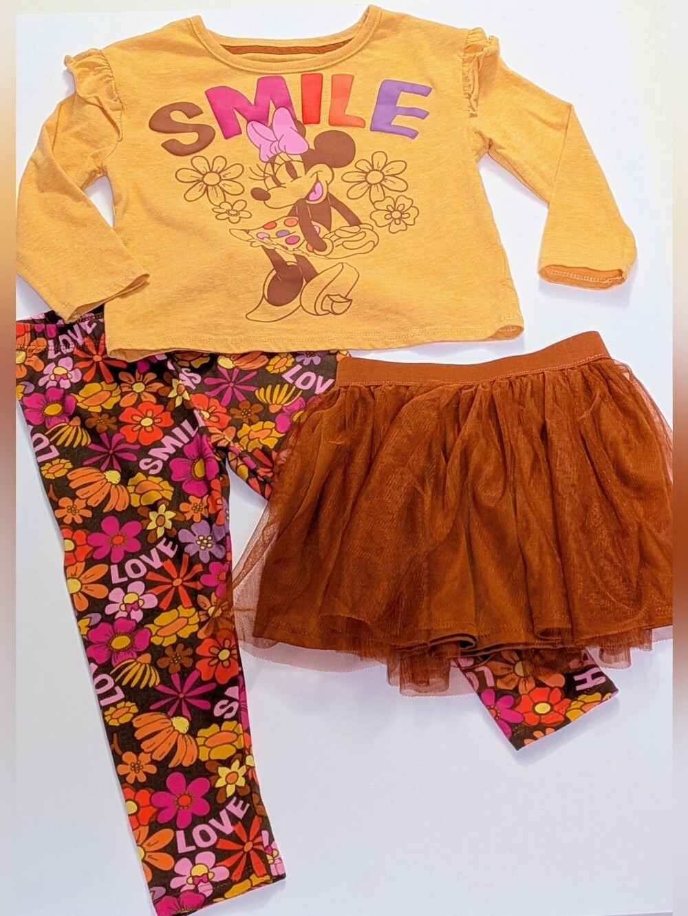 DISNEY JUNIOR, Minnie Mouse 3 Piece Set,      Size 2T